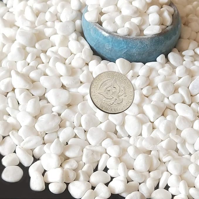 TOYPOPOR Mini White Rocks Stone Decorative Pebbles Vase Fillers Succulents - Image 2