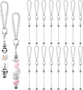 16PCS Beadable Keychain Bar Bulk, Metal Blank Beaded Keychain Bar by FDKYOEK