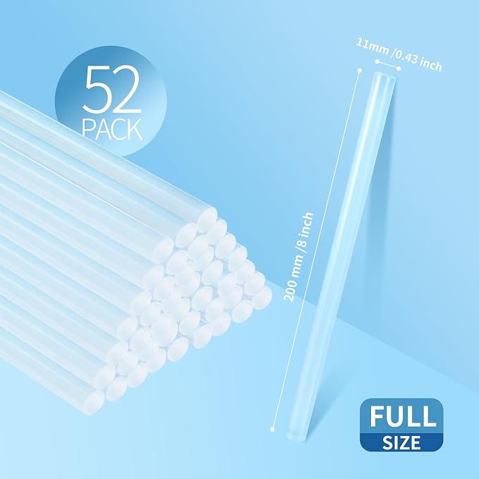 MATUFF Hot Glue Sticks Full Size, 0.43” Dia x 8” Long - Image 2