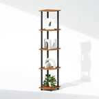 Furinno Turn-N-Tube Storage Shelves, 5-Tier Book Shelf, Corner Shelf, Toolless - Image 7