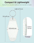 Uniclife 10 Pcs Modern Glitter Rhombus Keychain Tags, Customizable Luggage Tags - Image 6