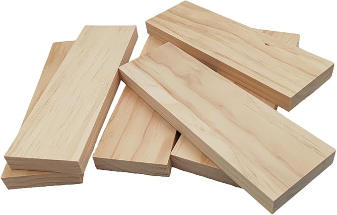 6PCS Rectangle Wood Boards Unfinished Wood Blocks by Anktily