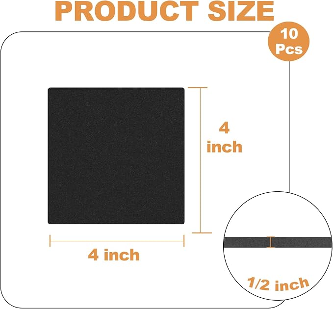 Storystore 10 Pcs 1/2" Thick Foam Padding Sheets - Image 2