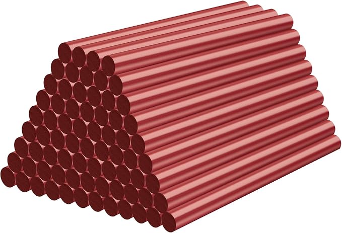 72 Pack Red Hot Glue Sticks Bulk, 0.27x4 Mini Wax Sticks by ENPOINT