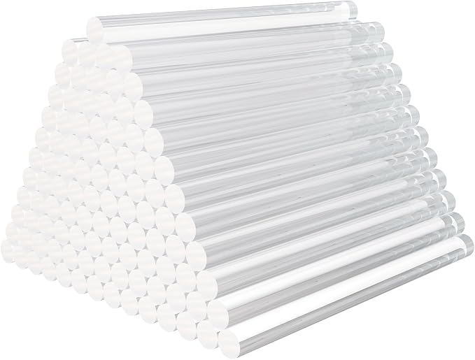 100 Pack Crystal Clear Hot Glue Sticks by ENPOINT