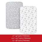 Pack and Play Sheets, 2 Pack Mini Crib Sheets, Stretchy Playard Fitted Sheet - Image 5