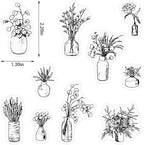 Estivaux Flowers Leaves Clear Stamps - Image 2