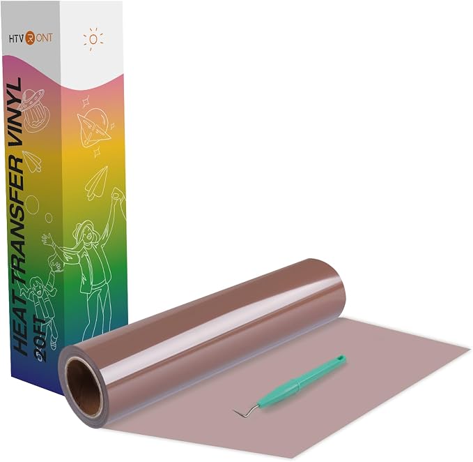 HTVRONT Heat Transfer Vinyl Mocha HTV Rolls, Mocha Heat Transfer Vinyl by HTVRONT