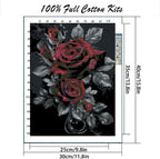 Flowers Stamped Cross Stitch Kits Flowers Cross Stitch Patterns, Dimensions - Image 2