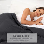 Weighted Blanket 20lbs Queen Size Dark Grey 60"x80" Weighted Blankets - Image 2