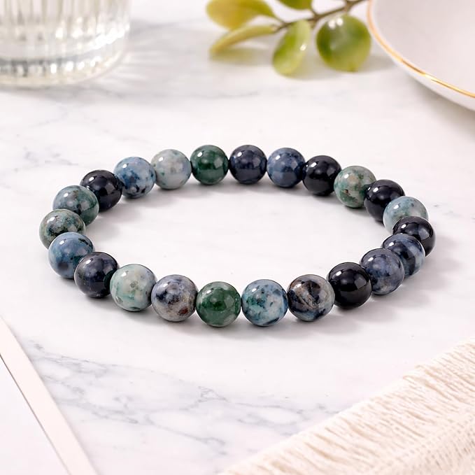 45pcs Round Loose Green Fire Agate Beads - Image 4