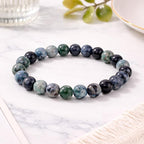 60pcs Round Loose Green Fire Agate Beads - Image 4