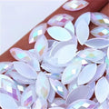 100 Pcs 15x7mm AB Colorful Jewels Gems Rhinestones by UYTRDVG