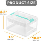 SpaceAid Craft Organizers and Storage - 24 QT Plastic Box Art Supply Storage - Image 3