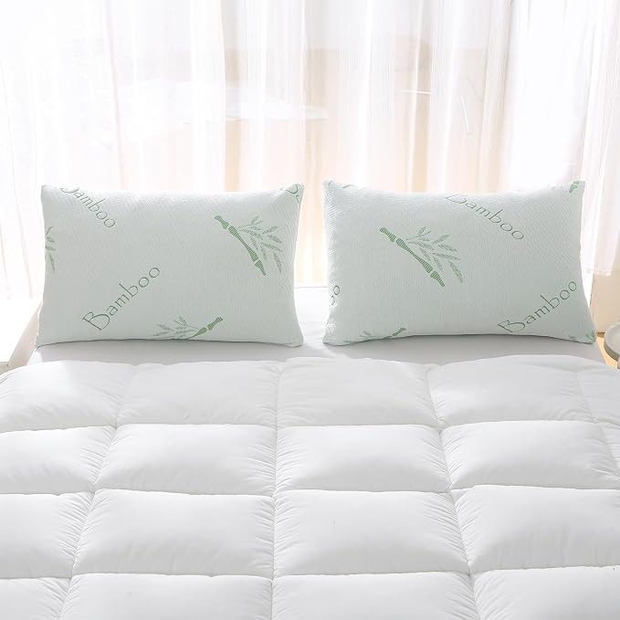 HOXXME Single Memory Foam Pillows King Size Set of 1, Cooling Rayon Pillow - Image 6