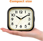 Tinload 4.3" Vintage Retro Analog Alarm Clock, Super Silent Non Ticking Clock - Image 3