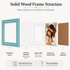 Solid Wood 12x12 Picture Frame Beaded Frame - Image 4