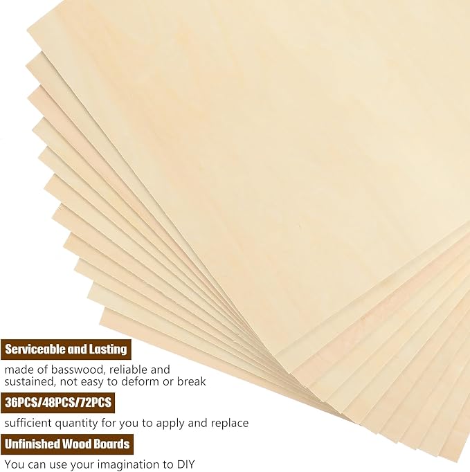 Riakrum Basswood Sheets Plywood Board Unfinished Wood Boards - Image 4
