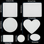 Tomorotec Resin Molds Silicone, 7 Pack Epoxy Casting Mold - Image 7