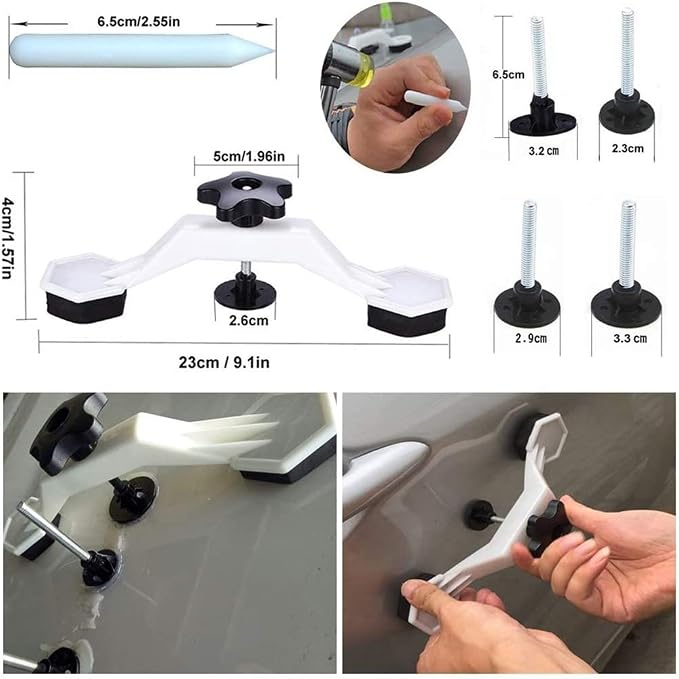GLISTON 45pcs Paintless Dent Repair Tool Dent Puller Kit, Adjustable Width - Image 4