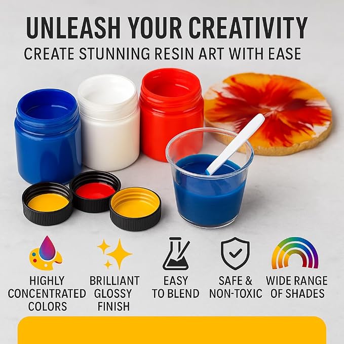 Imperial Yellow Epoxy Resin Pigment Paste XL – High Concentration Opaque Epoxy - Image 3
