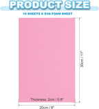 PATIKIL EVA Foam Sheet 10Pcs 12x8 Inch 2mm Thick Pink | Easy Cutting EVA Foam - Image 2