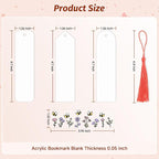 120Pcs Acrylic Bookmark Blanks Kits - Image 3