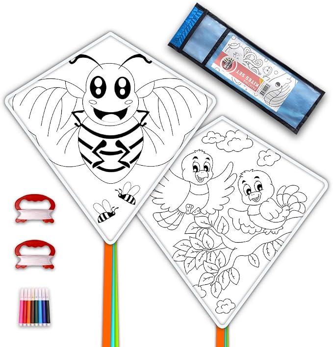 DIY Kites for Kids Kite Making Kit Bulk, Decorating Coloring Kite Party Pack by MintsColorfulLife
