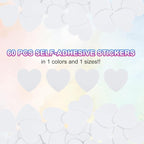 MECCANIXITY 60Pcs Glitter Foam Stickers 1 Inch Self-Adhesive Sparkly - Image 3