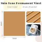 Tintnut Skin Tone Permanent Vinyl 8 Sheets 12x10in Permanent Adhesive Vinyl | - Image 2