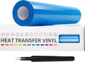 VinylRus Heat Transfer Vinyl-12” x 20ft Sky Blue Iron on Vinyl Roll by VinylRus