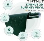 Tintnut Evergreen Puff Heat Transfer Vinyl Roll, easy cut & weed, stretch - Image 2