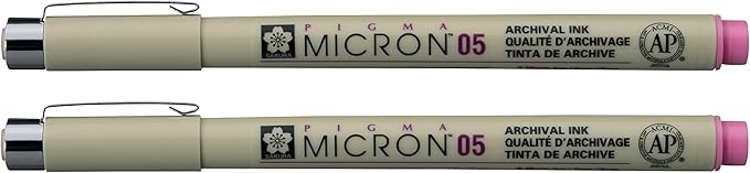 SAKURA PIGMA MICRON 05 FINELINER PEN, 0.45MM LINE WIDTH by SAKURAOFAMERICA
