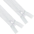 ANPURZII 2PCS #5 16 Inch White Separating Jacket Zippers by Unknown