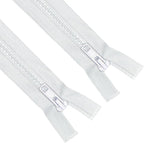 ANPURZII 2PCS #5 45 Inch White Separating Jacket Zippers by Unknown