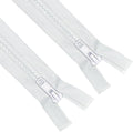 ANPURZII 2PCS #5 21 Inch White Separating Jacket Zippers by Unknown