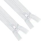 ANPURZII 2PCS #5 38 Inch White Separating Jacket Zippers by Unknown