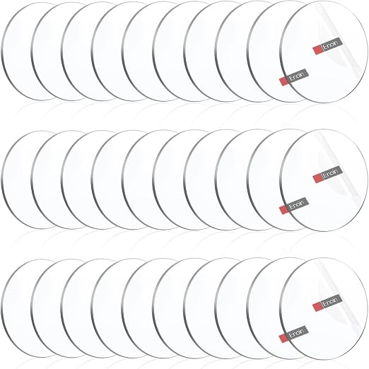 Enoin 30pcs 2.5 inch Clear Plexiglass Sheet 1/16 Inch Thick Disc Circle Acrylic by Enoin