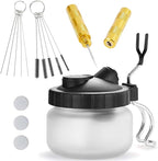 EBEST 4 SET Airbrush Cleaning Kit Repair Tools Needle Nozzle Brush Glass by EBEST