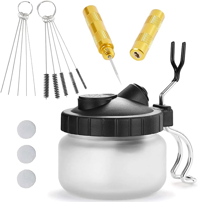 EBEST 4 SET Airbrush Cleaning Kit Repair Tools Needle Nozzle Brush Glass by EBEST