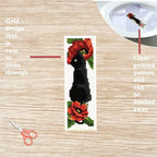 FREEBLOSS 6Pcs Cross Stitch Bookmark Kits Cat Stamped Embroidery Bookmarks - Image 3