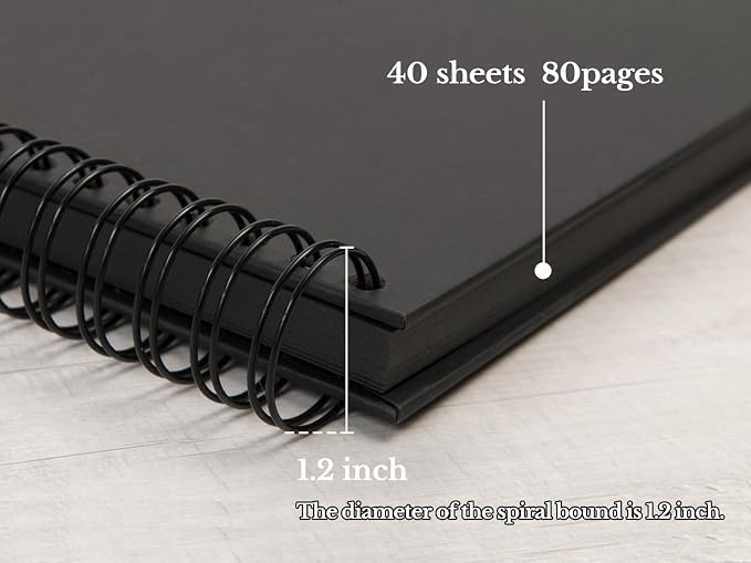 potricher 10 x 10 Inch DIY Scrapbook Photo Album 80 Pages Thick Kraft Blank - Image 4