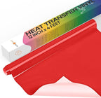 HTVRONT Heat Transfer Vinyl Roll -12" x 4FT Red HTV Vinyl by HTVRONT
