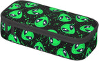 Funny Green Alien Pencil Case Organizer Big Capacity Pencil Pouch Stationery - Image 2