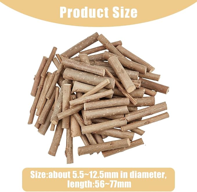 SUPERFINDINGS 100PCS Rustic Wooden Sticks Natural Wood Branches of Driftwood - Image 2