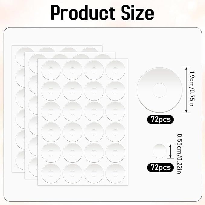 72pcs Non-Slip Silicone Grips for Quilt Templates, Quilting Rulers, Adhesive - Image 4