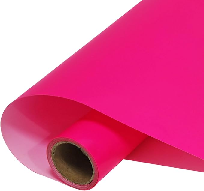 FUNKAKA Fluorescent Purple Pink HTV Heat Transfer Vinyl Rolls by FUNKAKA