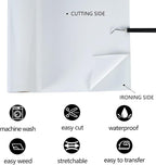 TUMIYA White Heat Transfer Vinyl HTV Rolls, Glossy Adhesive HTV Vinyl - Image 3