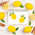 9Pcs Lemon Stencils for Painting, 5.9"x 5.9" Reusable Lemon Slices Stencil - Image 6