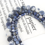 36pcs Natural Matte Blue Sodalite Gemstone Beads，10mm Frosted Round Loose Stone - Image 7
